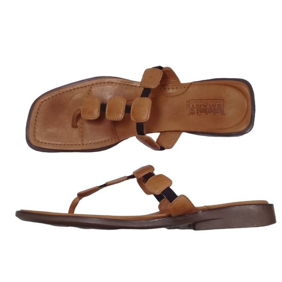 Timberland Smart Comfort System Women's Leather Thong Flat Sandals Size 11M - Picture 3 of 15